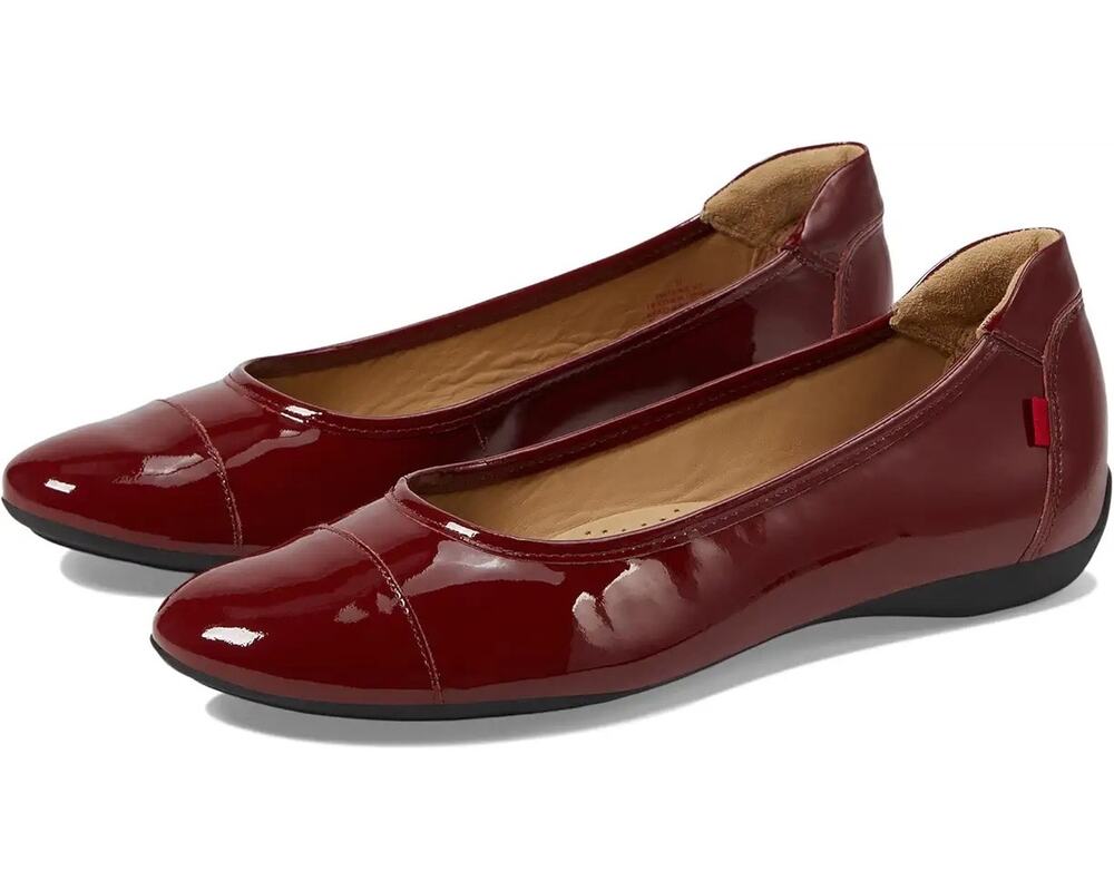 Marc Joseph New York Womens Peters Street Flats SIZE 7.5 EU 38 Red Patent NIB